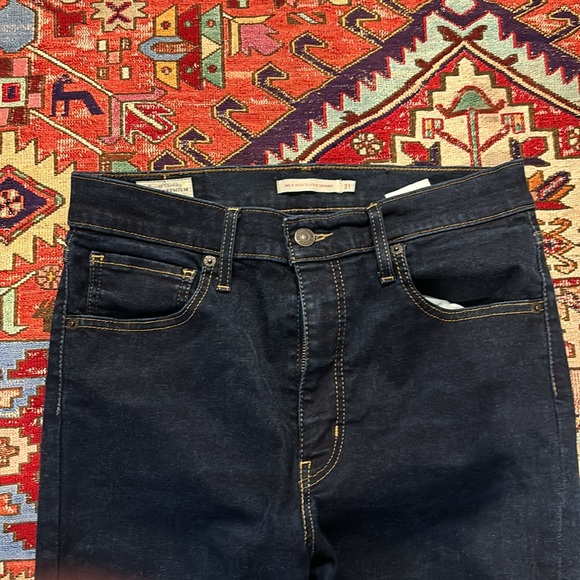 Levi’s Mile High Super Skinny Dark Denim Jeans size 31/30 - Picture 2 of 13